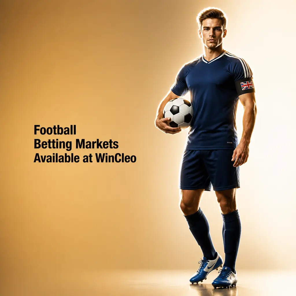 Overview of football betting markets at WinCleo, including 1X2, BTTS, Asian Handicap, Over/Under, and Correct Score options.