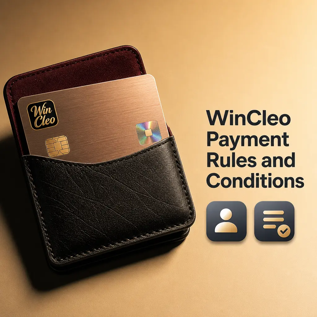 WinCleo payment rules and conditions covering deposits, withdrawals, verification, limits, and crypto wallet requirements for UK players.