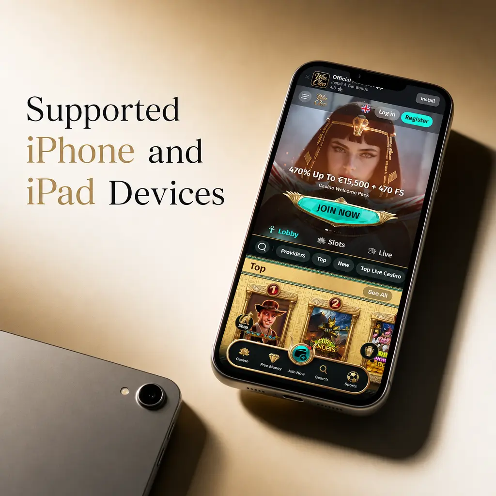 Supported iPhone and iPad devices compatible with WinCleo on current iOS and Safari versions